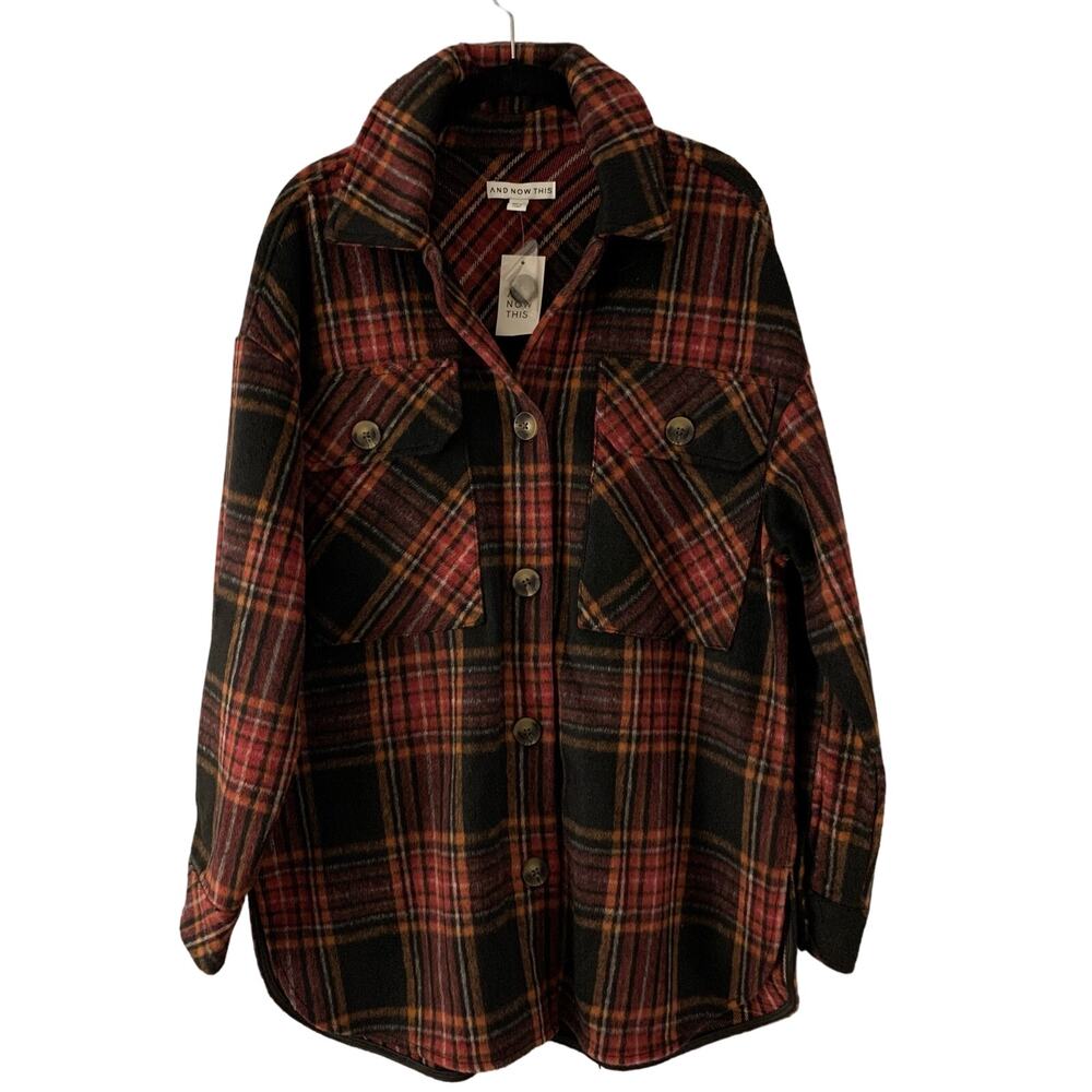 And Now This Women's Oversized Flannel Jacket Size Small